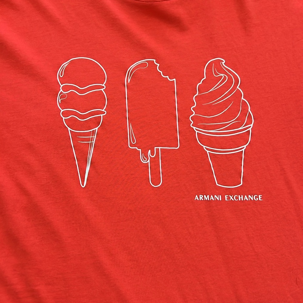 Armani Exchange Red Graphic T-Shirt